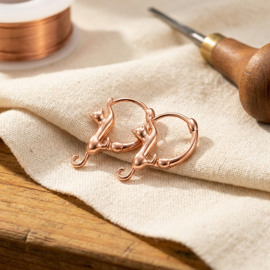 Della's Swirl Copper Earrings