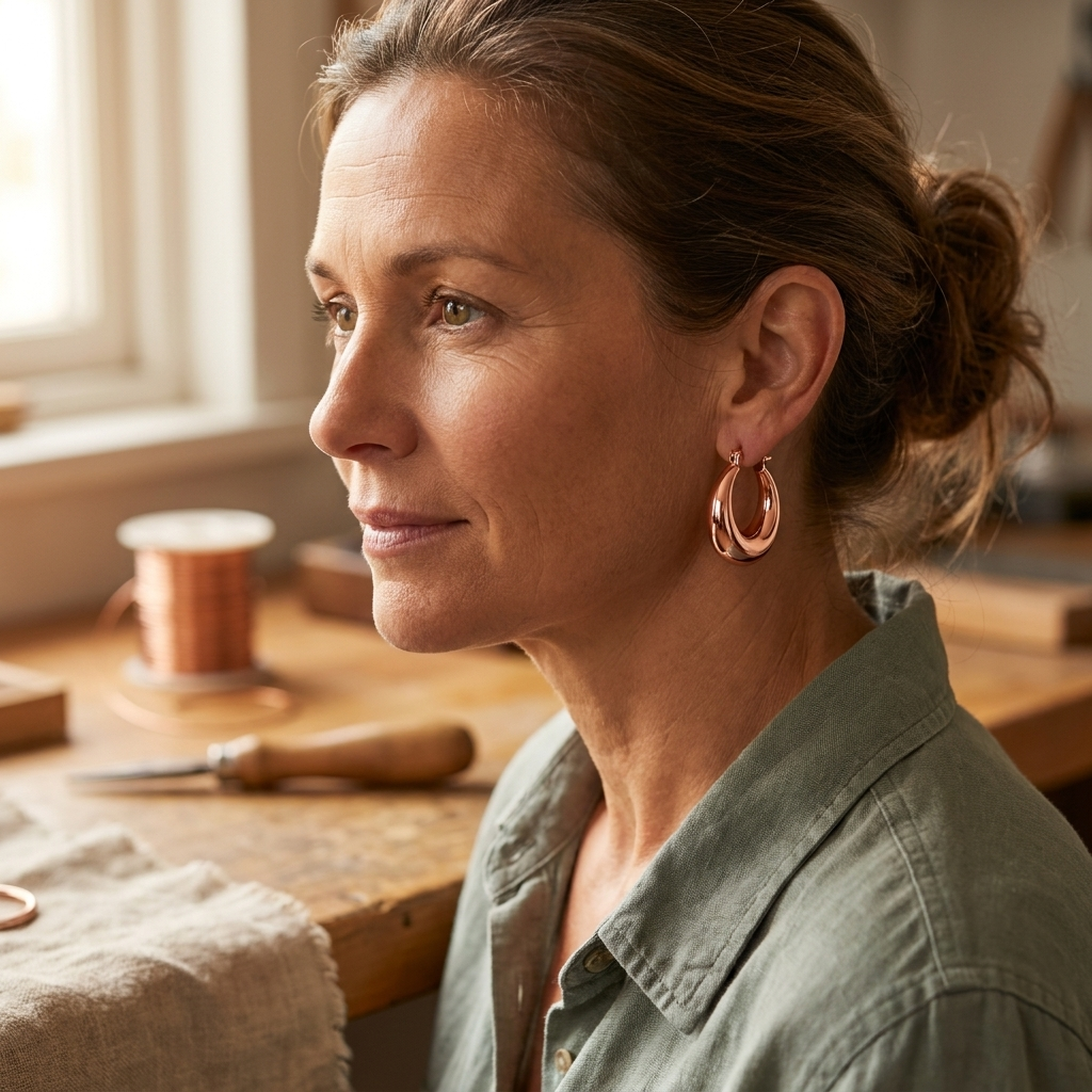 Della's Marl Copper Earrings