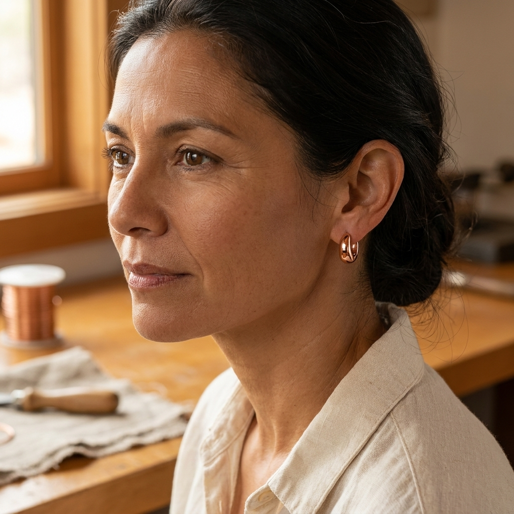 Della's Linnet Copper Hoop Earrings