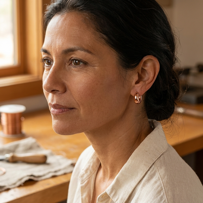 Della's Linnet Copper Hoop Earrings